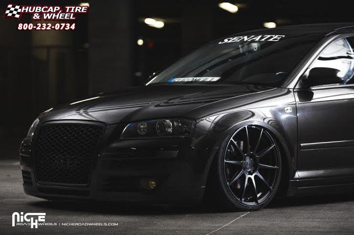 vehicle gallery/audi a3 niche essen m147  Matte Black wheels and rims